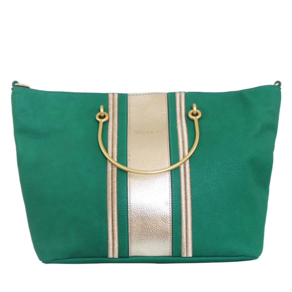 Unused Green Foley & Corinna Flowerbed Creek Double Ring Satchel